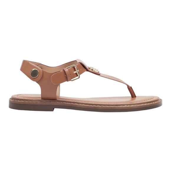 Tommy Hilfiger Women's Bennia Thong Flat Sandals Cognac Size 11 M - Picture 2 of 4